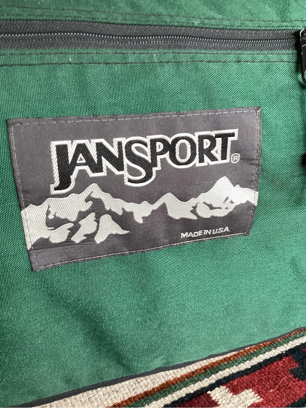 Vintage Jansport Duffel Bag Green Made in USA Large 1990s